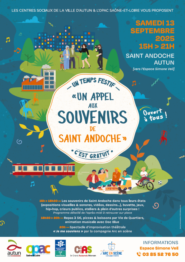 « Appel aux Souvenirs de Saint-Andoche » : un temps festif de restitution le 13 septembre à l’Espace Simone Veil
