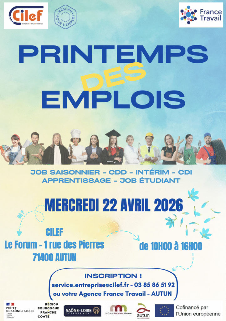 Printemps des Emplois, mercredi 22 avril au Cilef