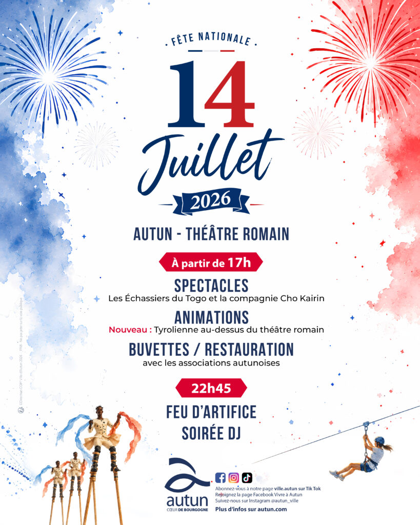 Fête nationale le 14 juillet au théâtre romain d'Autun
