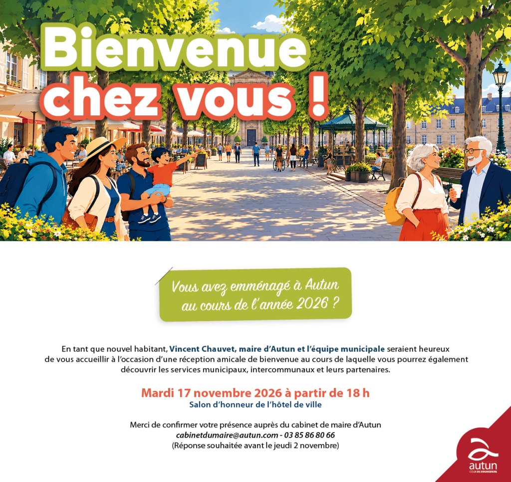 Nouveaux habitants : la Ville d’Autun vous invite à une réception de bienvenue