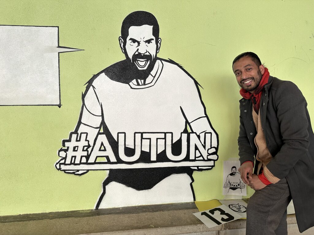 Nikola Karabatic en visite à l'Olympic Club Autunois