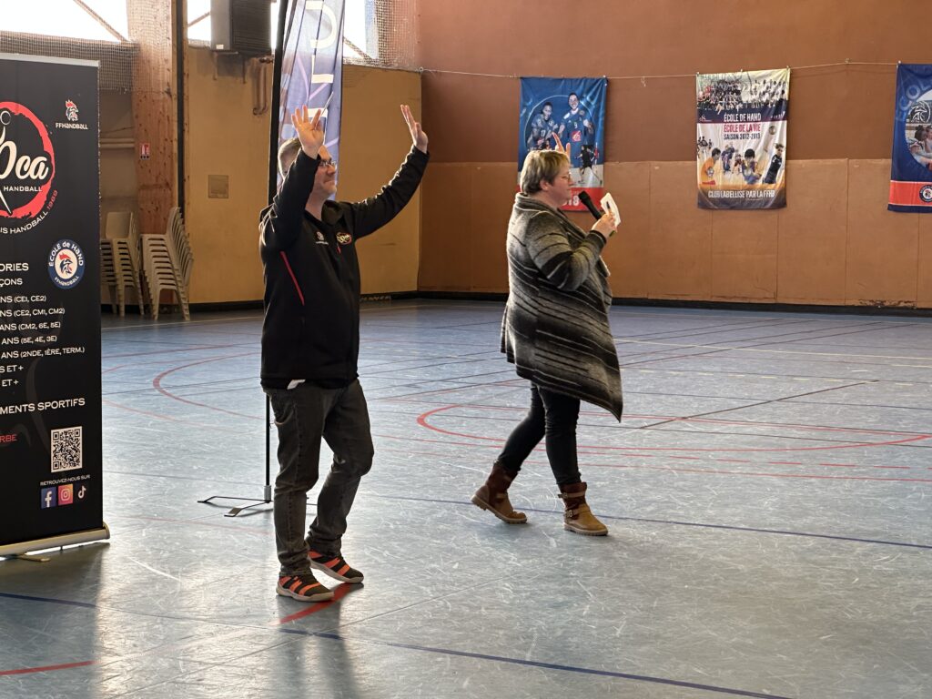 Nikola Karabatic en visite à l'Olympic Club Autunois