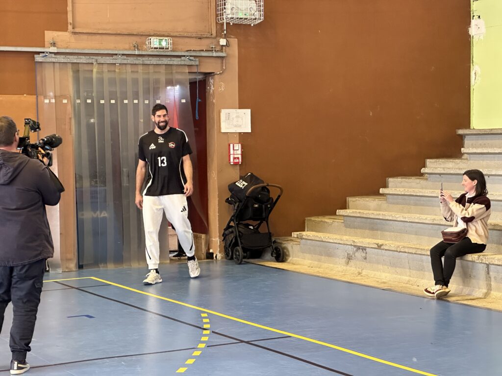 Nikola Karabatic en visite à l'Olympic Club Autunois