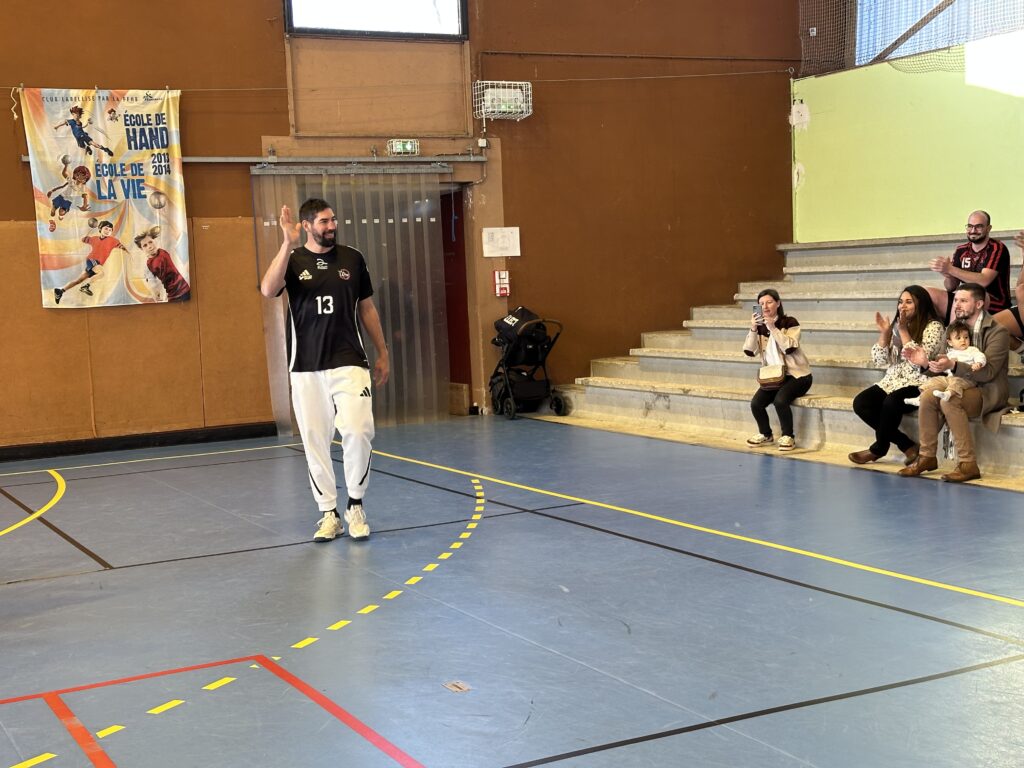 Nikola Karabatic en visite à l'Olympic Club Autunois