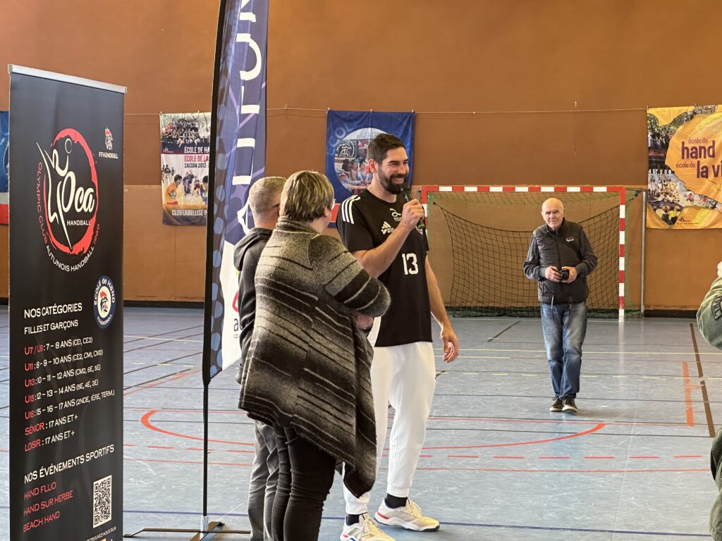 Nikola Karabatic en visite à l'Olympic Club Autunois