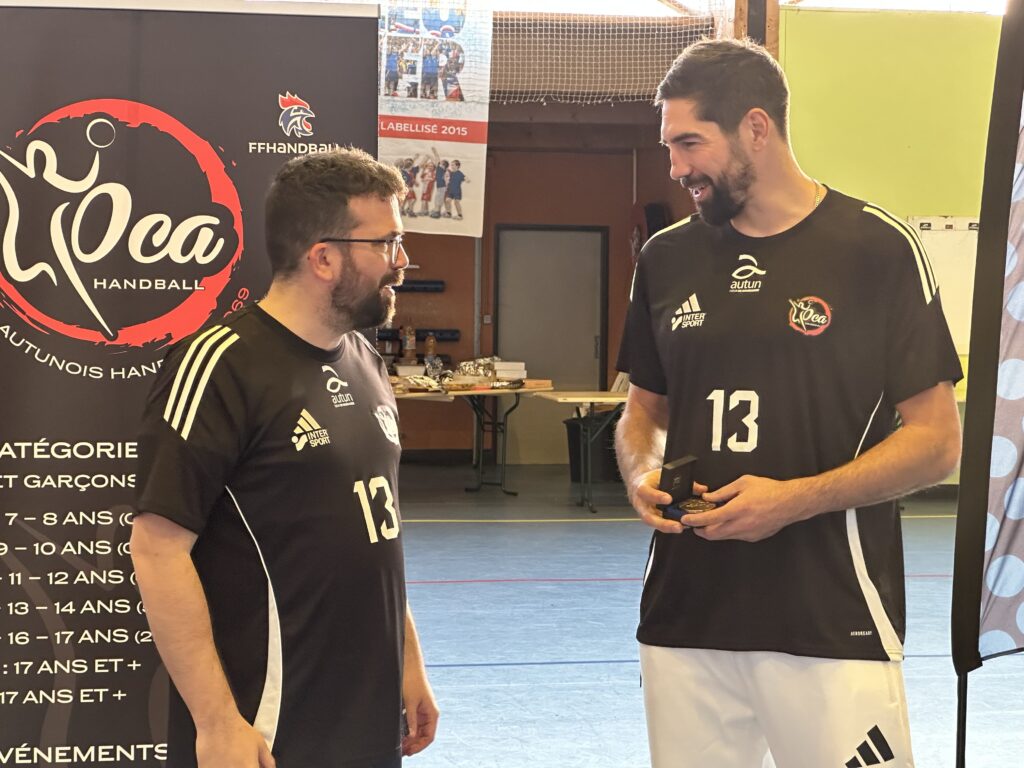 Nikola Karabatic en visite à l'Olympic Club Autunois