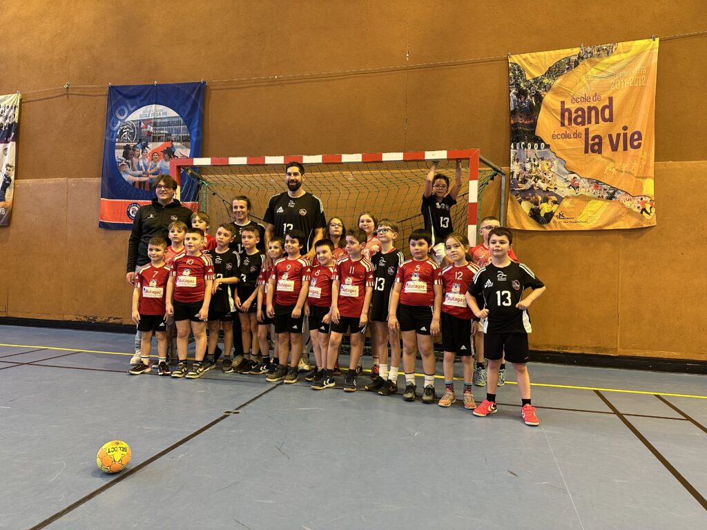 Nikola Karabatic en visite à l'Olympic Club Autunois