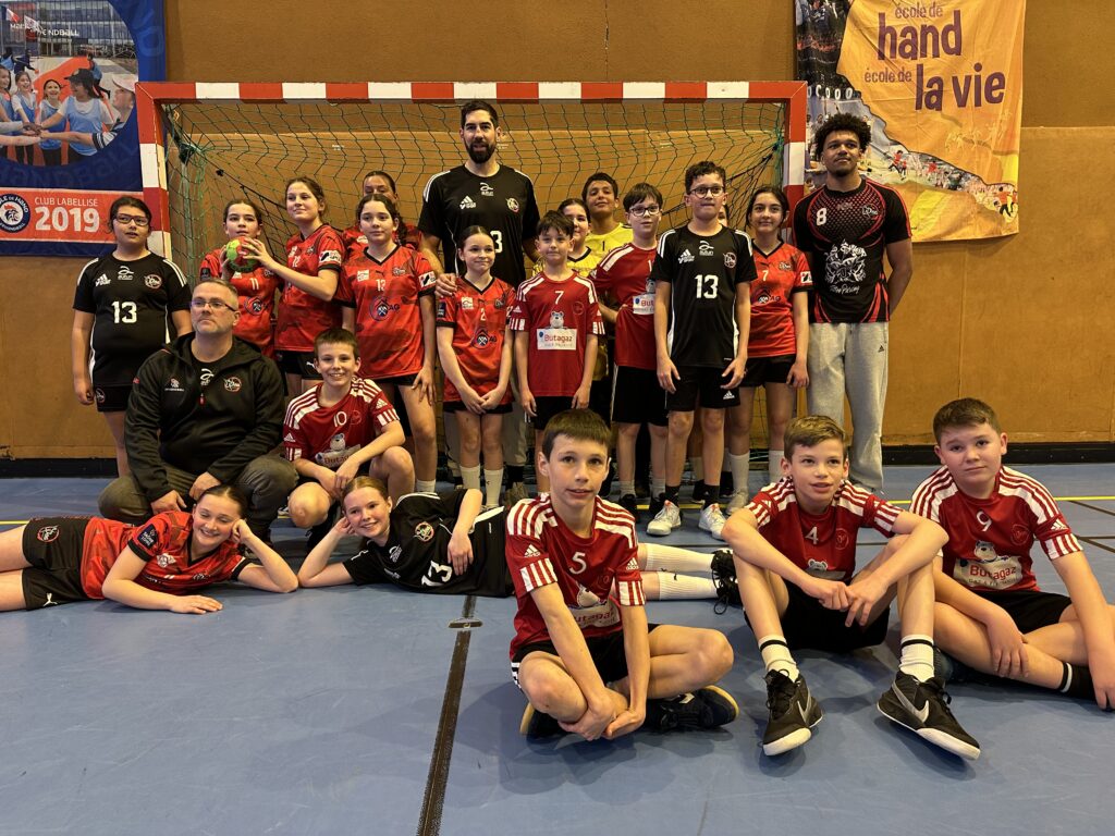 Nikola Karabatic en visite à l'Olympic Club Autunois