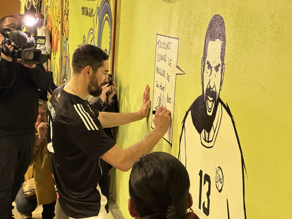 Nikola Karabatic en visite à l'Olympic Club Autunois