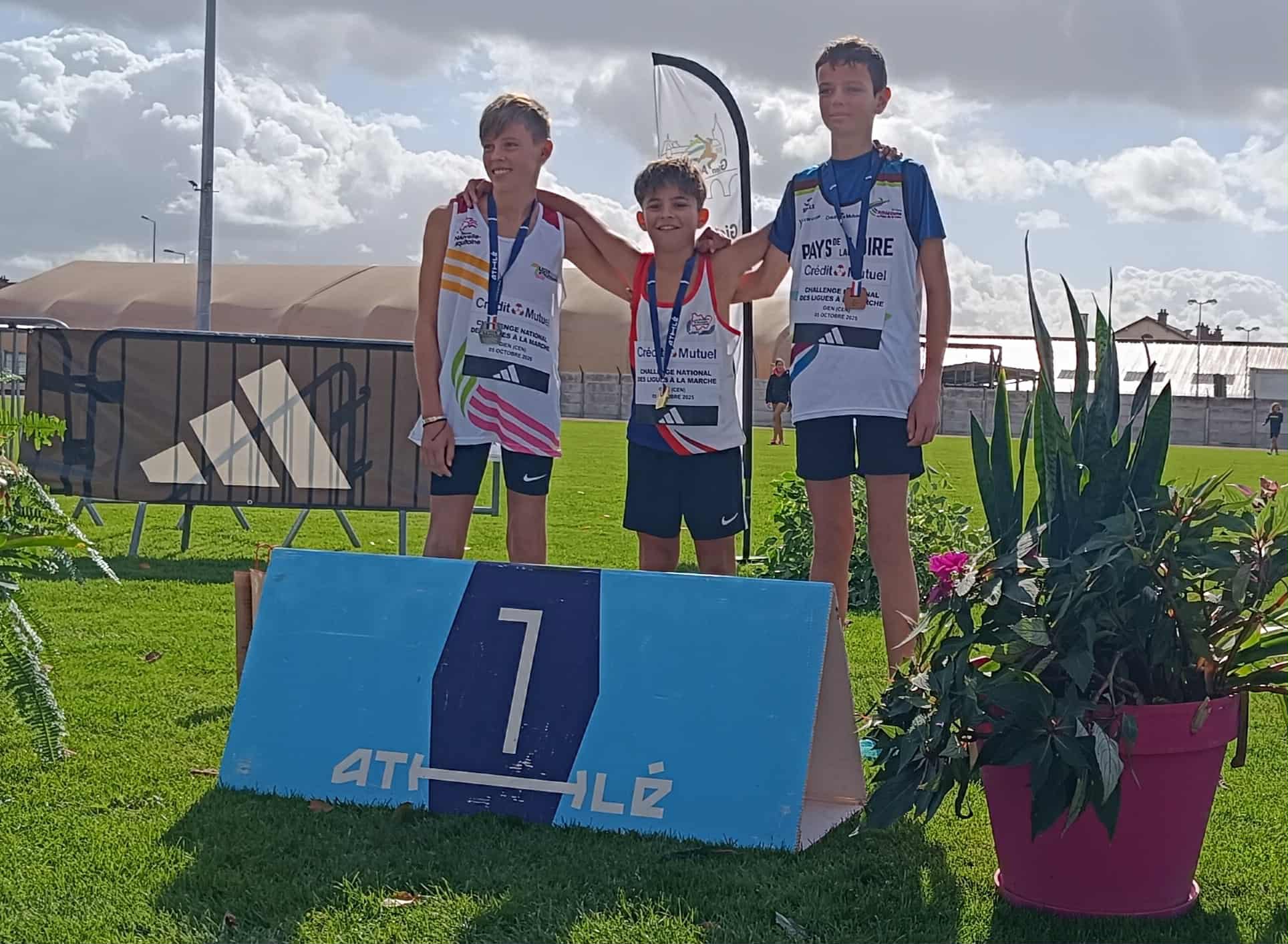 Sohan Esteves, du Stade Athlétique Autunois, est champion de France de marche athlétique