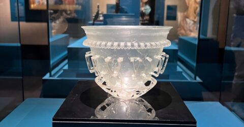 Le vase diatrète exposé au Musém d'histoire naturelle
