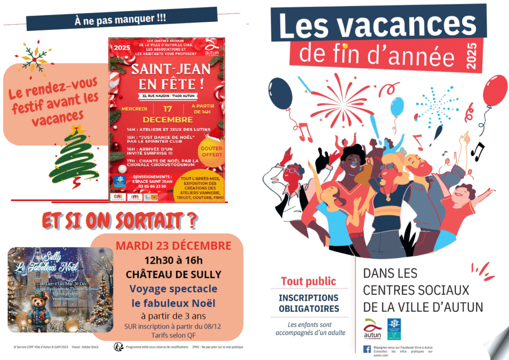 Programme des vacances de fin d'année dans les centres sociaux