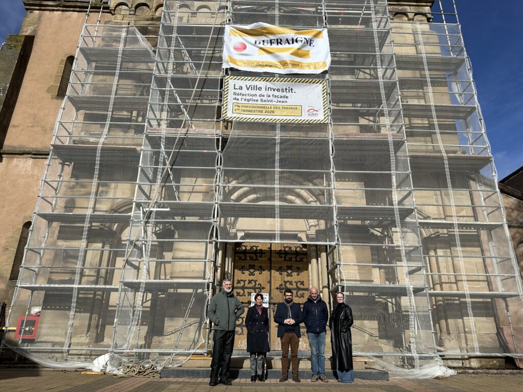 Travaux de restauration de la façade de l'Église Saint-Jean