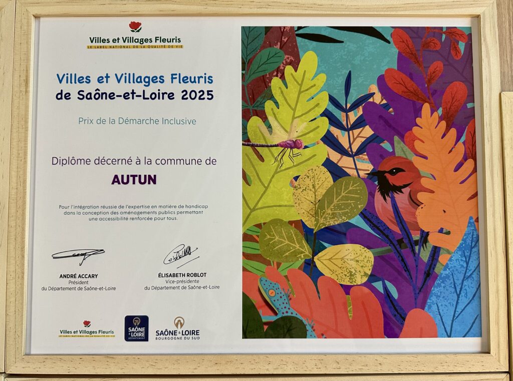 Prix de la Démarche Inclusive des Villes et Villages Fleuris décerné à Autun