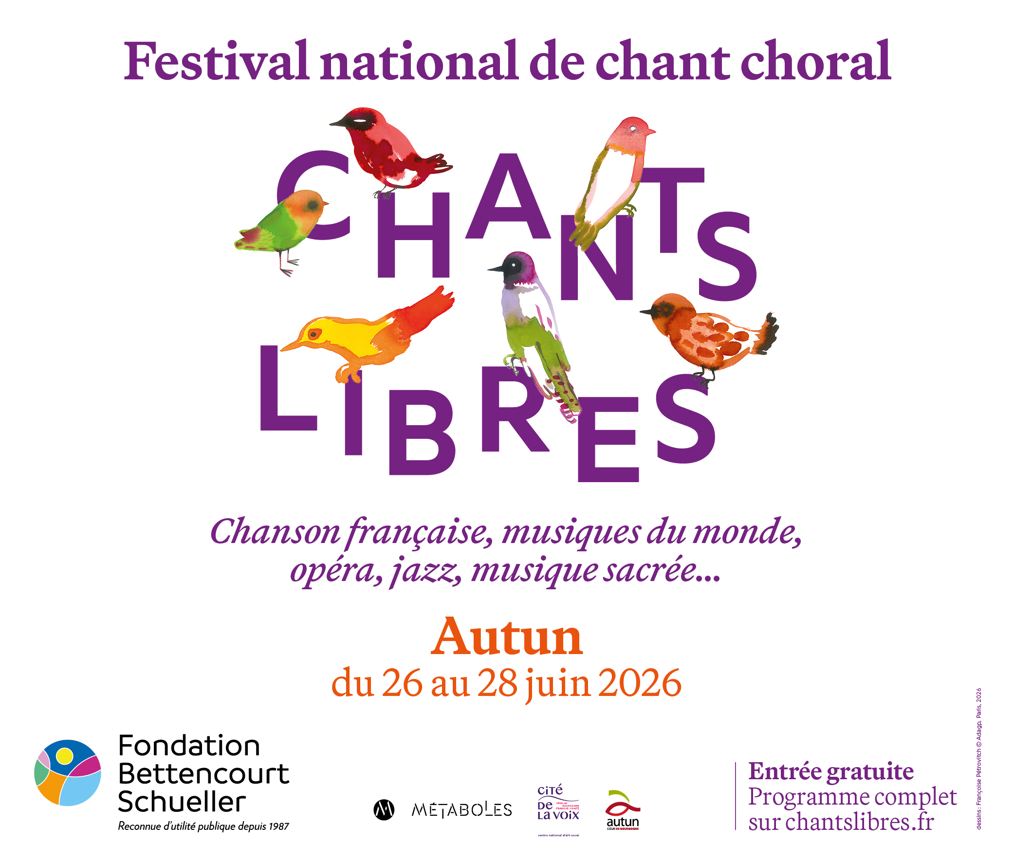 Chants Libres Autun, du 26 au 28 juin 2026