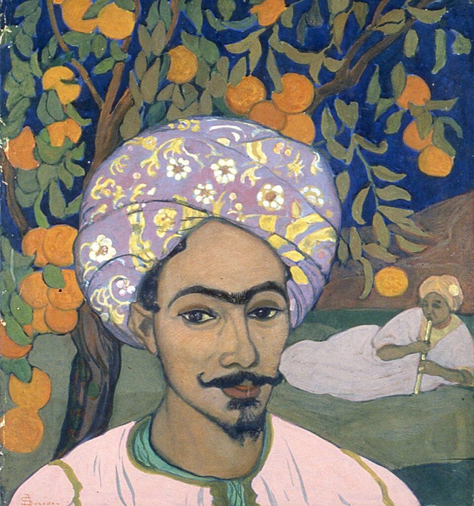 "L'Homme au turban mauve", André Suréda (1913, gouache sur papier)